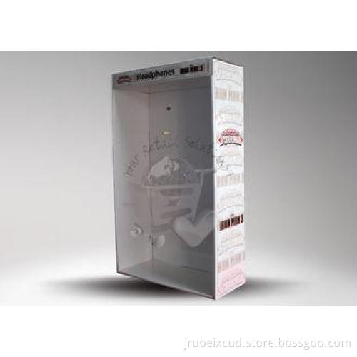 Retail Cardboard Powerwing Display Rack For Headphone With